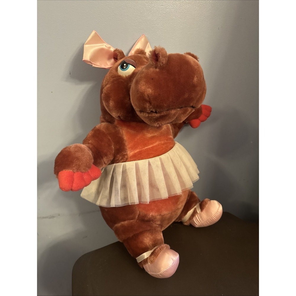Vintage Walt Disney World Fantasia Hyacinth Hippo Ballerina Plush RARE